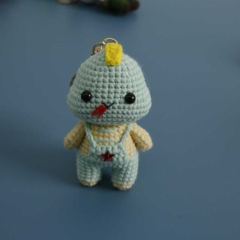 Pilot Design Cute Rabbit Crochet Keychain Handmake Crochet Animal Doll Keyrings For Bag Pendant Knitting Rabbit Keychain Custom