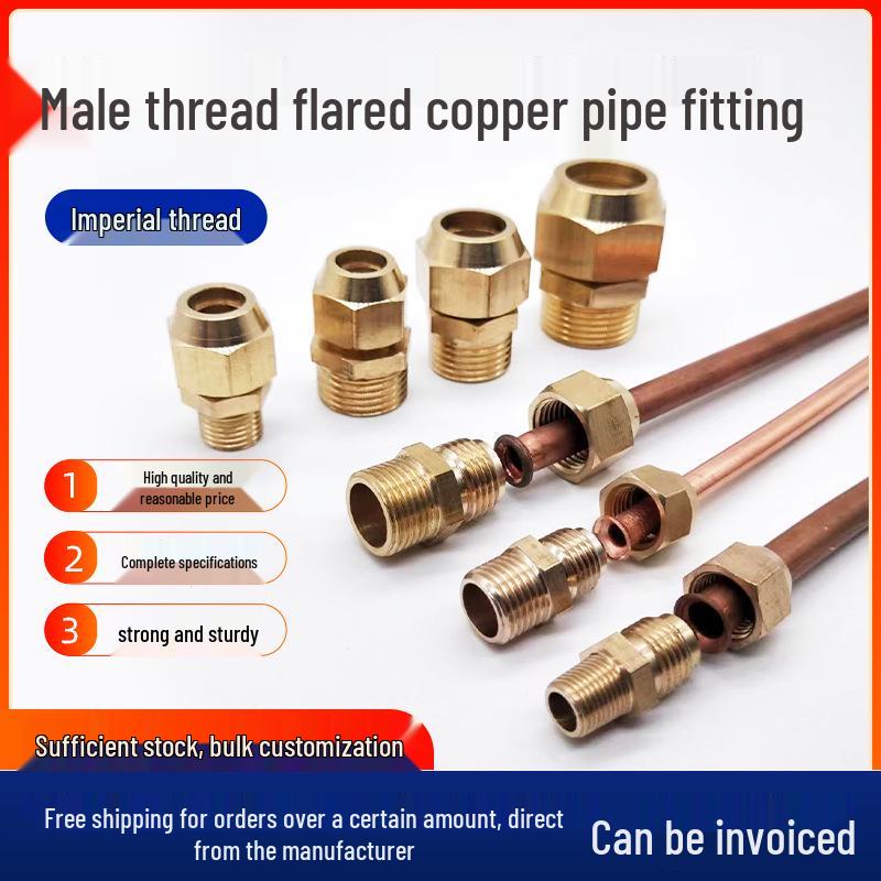 4-Point External Threaded Trumpet Mouth Air Conditioning Pipe Connector