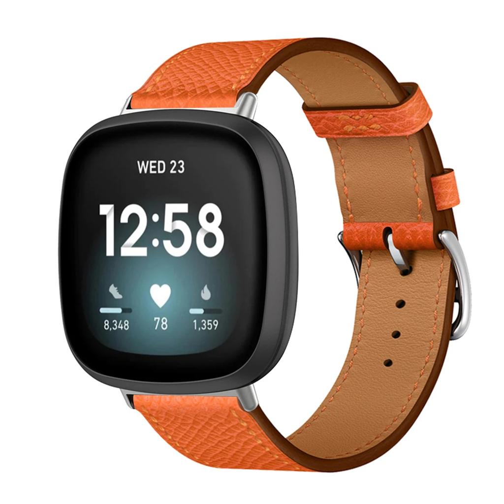Leather Bracelet Strap For Fitbit Versa 4 3 2 1 Versa Lite Smart Watch Wristband Replacement Strap For Fitbit Sense/sense 2 Watchband