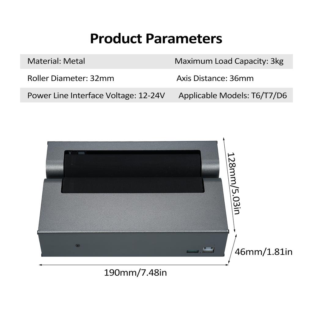 Laser Rotary Roller 360 Degrees  Laser Engraver Yaxis Rotary Module for Engraving Curved Surface Objects