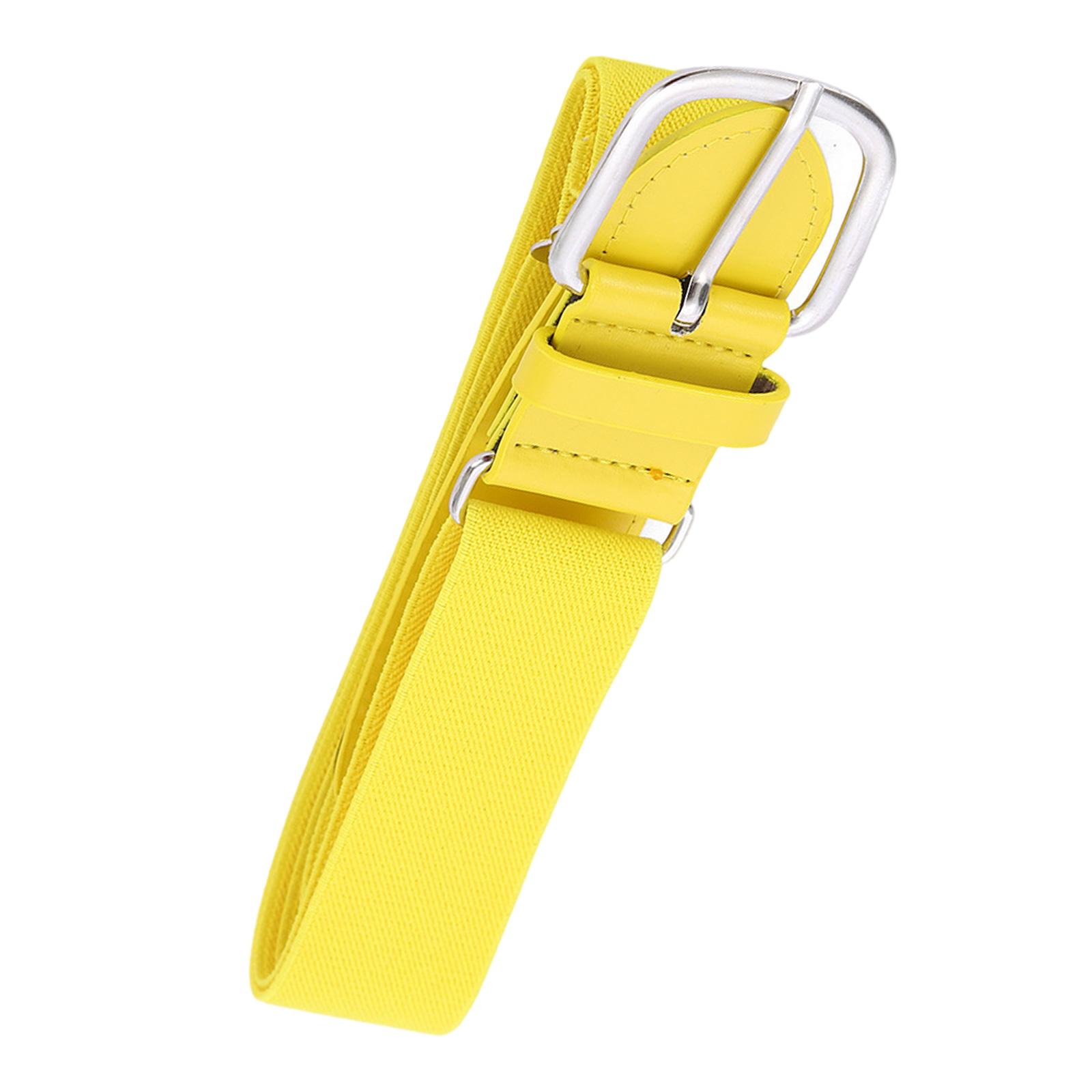 

Подростковый эластичный пояс для бейсбола, эластичный пояс для софтбола, модный декоративный пояс с пряжкой из сплава жёлтый