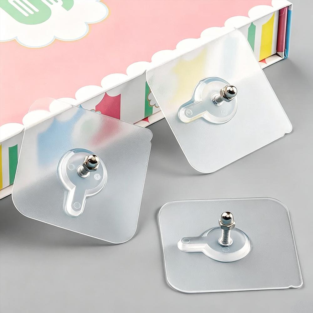 No Punching Adhesive Hooks Screw Sticker Photo Clock Hooks Picture Frame Hanger Poster Holder Kitchen Bathroom Hanger Wall Hook