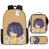 Luxury Novelty Peculiar Cool Anime Cartoon 3D Print 3pcs/Set pupil School Bags Laptop Daypack Backpack Lunch bag Pencil Case