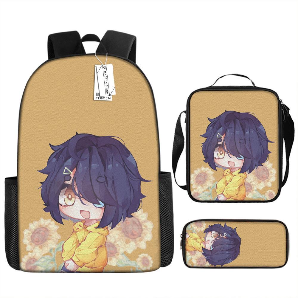 Luxury Novelty Peculiar Cool Anime Cartoon 3D Print 3pcs/Set pupil School Bags Laptop Daypack Backpack Lunch bag Pencil Case