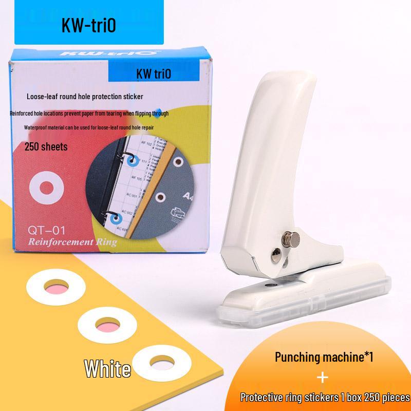 Compact 40-Sheet Loose Leaf Paper Puncher - DIY Round Hole Stationery Tool