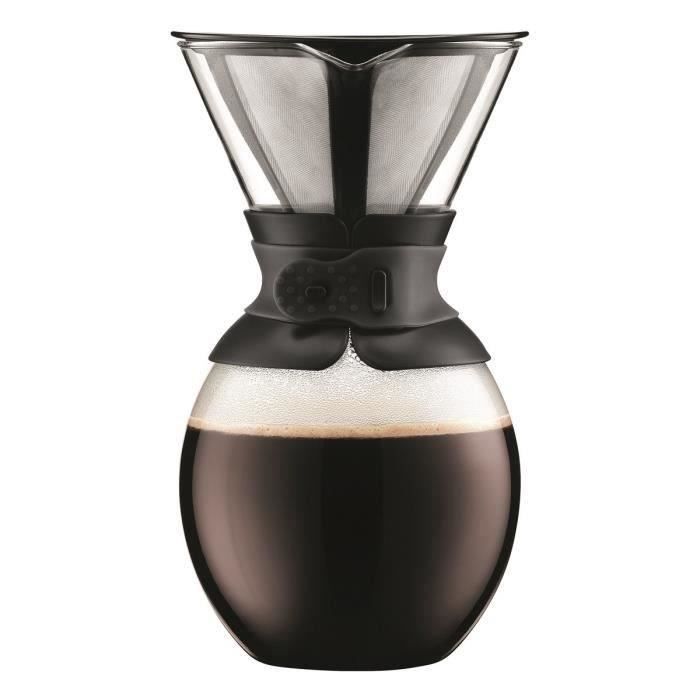 Cafetière à piston - BODUM - CAFFETTIERA - 8 tasses - 1L - Noir en verre et inox