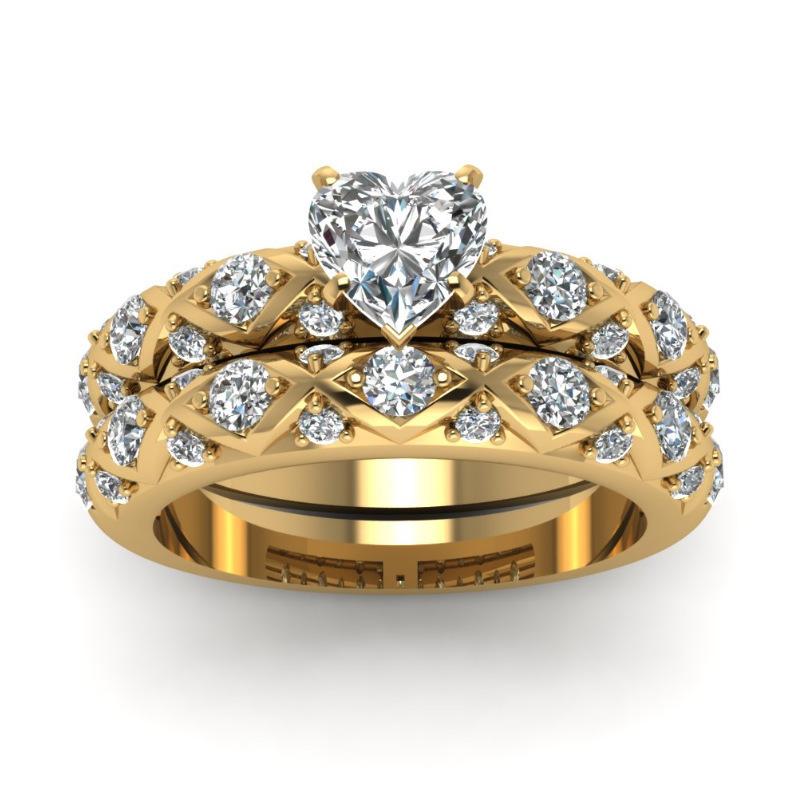 Accessori Set Coppia Anello Moda Donna Anello Zircone