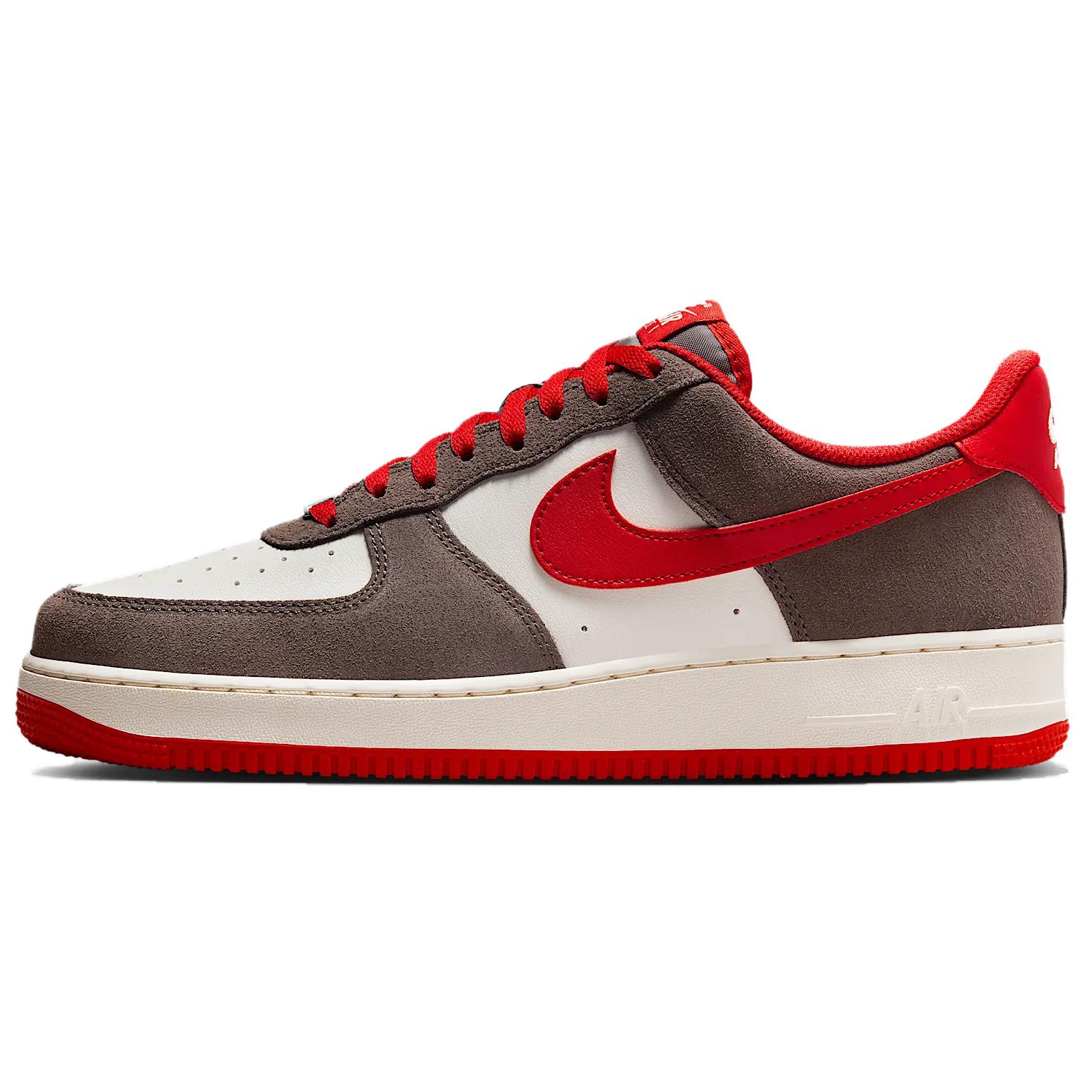 

Nike Air Force 1 07 LV8 Men s Cave Stone Sail University Red Shoes FQ8714-201 44.5