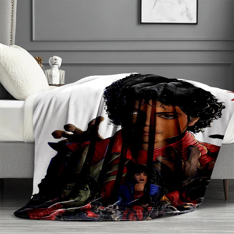 Coperta Stampata Michael Jackson - Morbida e Confortevole, per Camera da Letto, Viaggio, Divano, Decorazione Casa - Regalo di Compleanno Natale per Amico