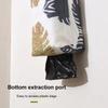 Printed Pattern Plastic Bag Holder Pull-out Storage Dispensers Garbage Bag Storage Breathable Cloth Wall-mounted