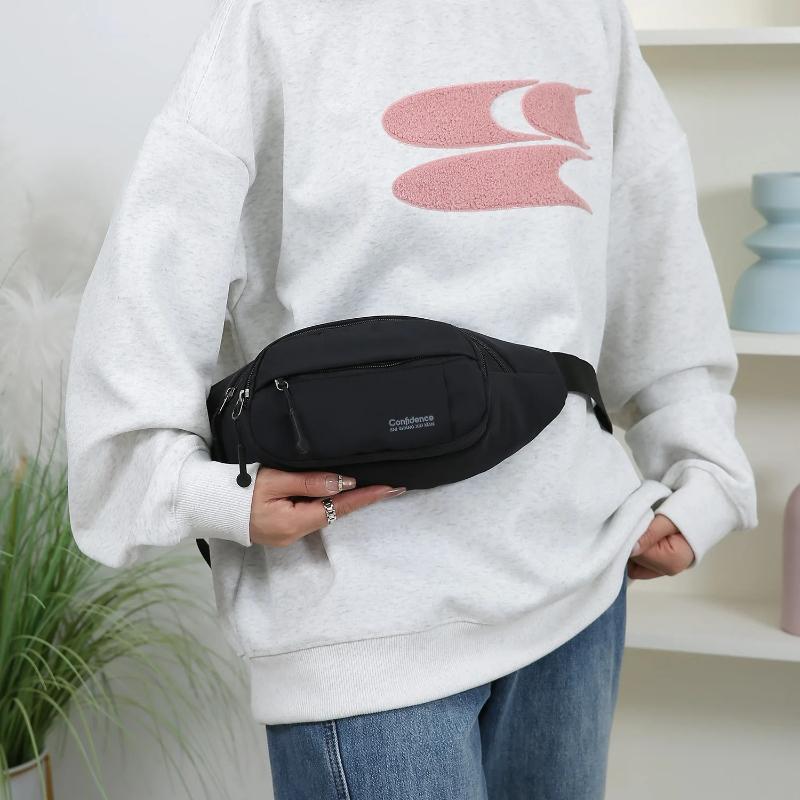 Unisex Adjustable Waist Pack – Spacious Multi-Pocket Bag for Commuter Outdoor Sports & Weekend Trips