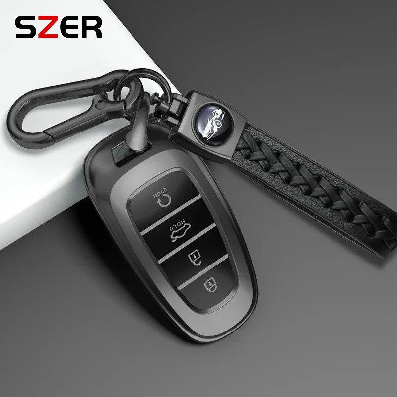 NEW TPU Car Key Case Cover For Hyundai Tucson Solaris Sonata Hybrid NEXO NX4 Santafe dn8 4 Buttons 2020 2021 2022 Protector Fob