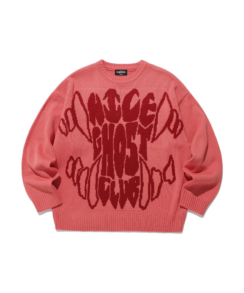NICEGHOSTCLUB Monster Teeth Logo Knit_Pink(Ng2Esuk600A)