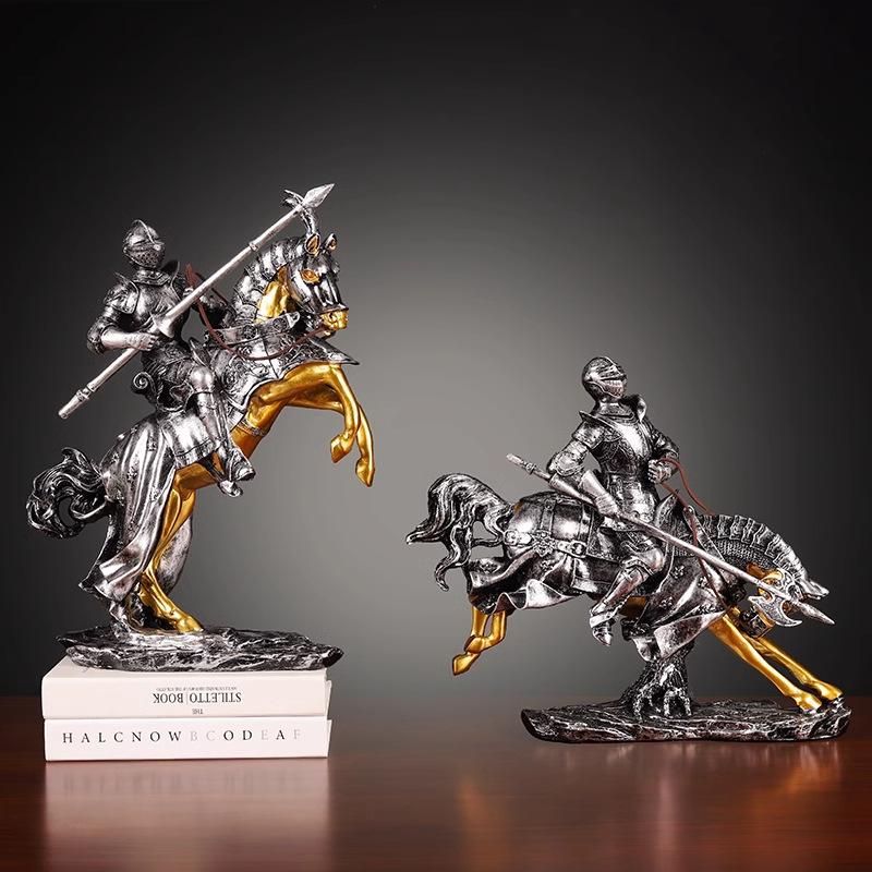Retro Armor Knight Ornament Is A Success, Creative Living Room Wine Cabinet Office Decoration Opening Gift
