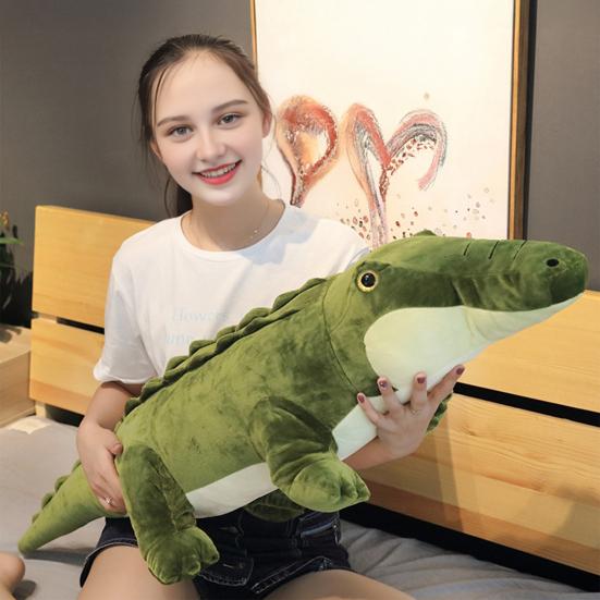 Lifelike Crocodile Plush Toy Realistic Stuffed Animal Soft Hugging Pillow Kids Crocodile Plushie Unique Gift for Boys Girls