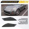 Black ABS Headlight Eyebrow Covers for Nissan 350Z - 1 Pair