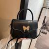 Fashi Butterfly Women's Small Square Shoulder Bag Simple PU Ladies Crossbody Bags Portable Female Handle Clutch Purse Handbags