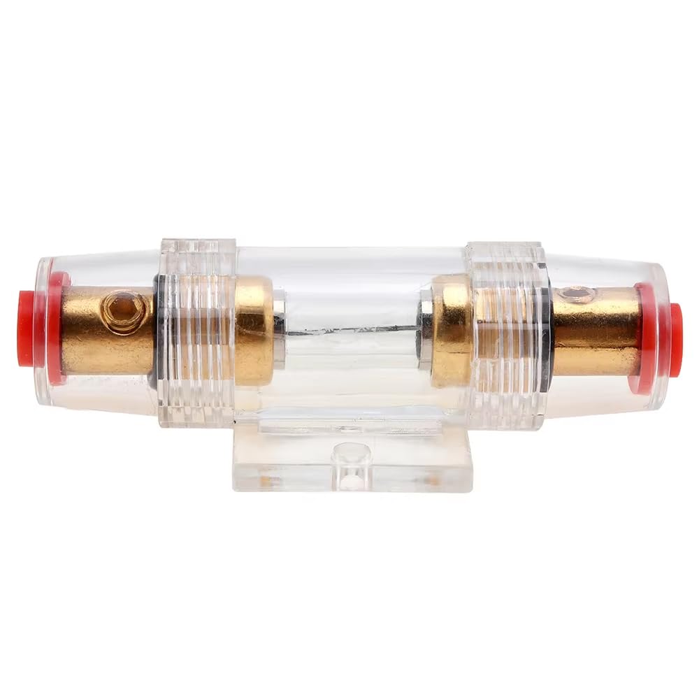 Zmart AGU Sicherungshalter 8 Gauge AWG GA mit 60A Sicherung Messgerät Sicherungskasten Wasserdicht Autoradio Audio Teile Elektronik