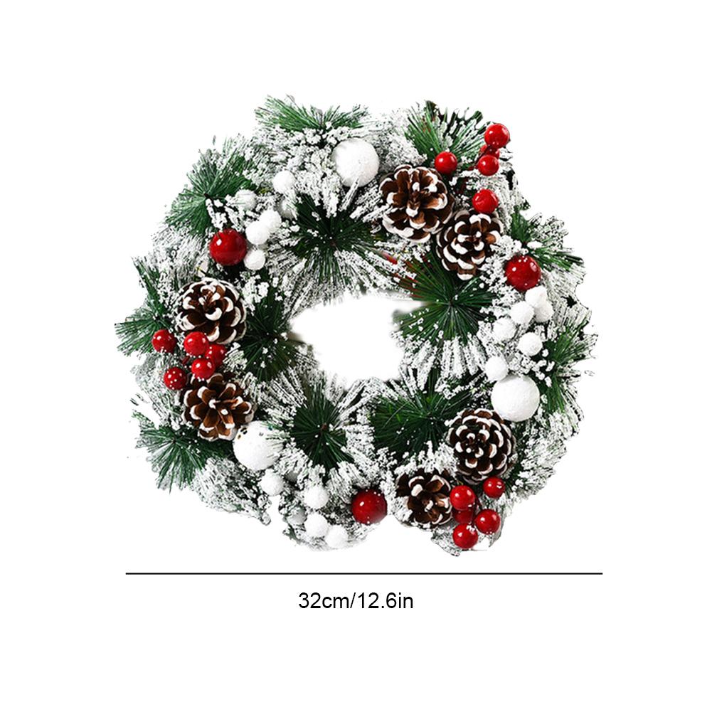 2025 Christmas Wreath Front Door Wreath with Lights Window Wall Garland Christmas Decoration Art Wreath Ornaments 20/30/32/40CM