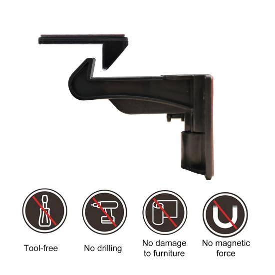10Pcs Invisible Drawer Latch Lock Self Adhesive No Tools Drilling Required Cabinet Child Safety Lock Multi-Purpose Baby Proof Security Lock