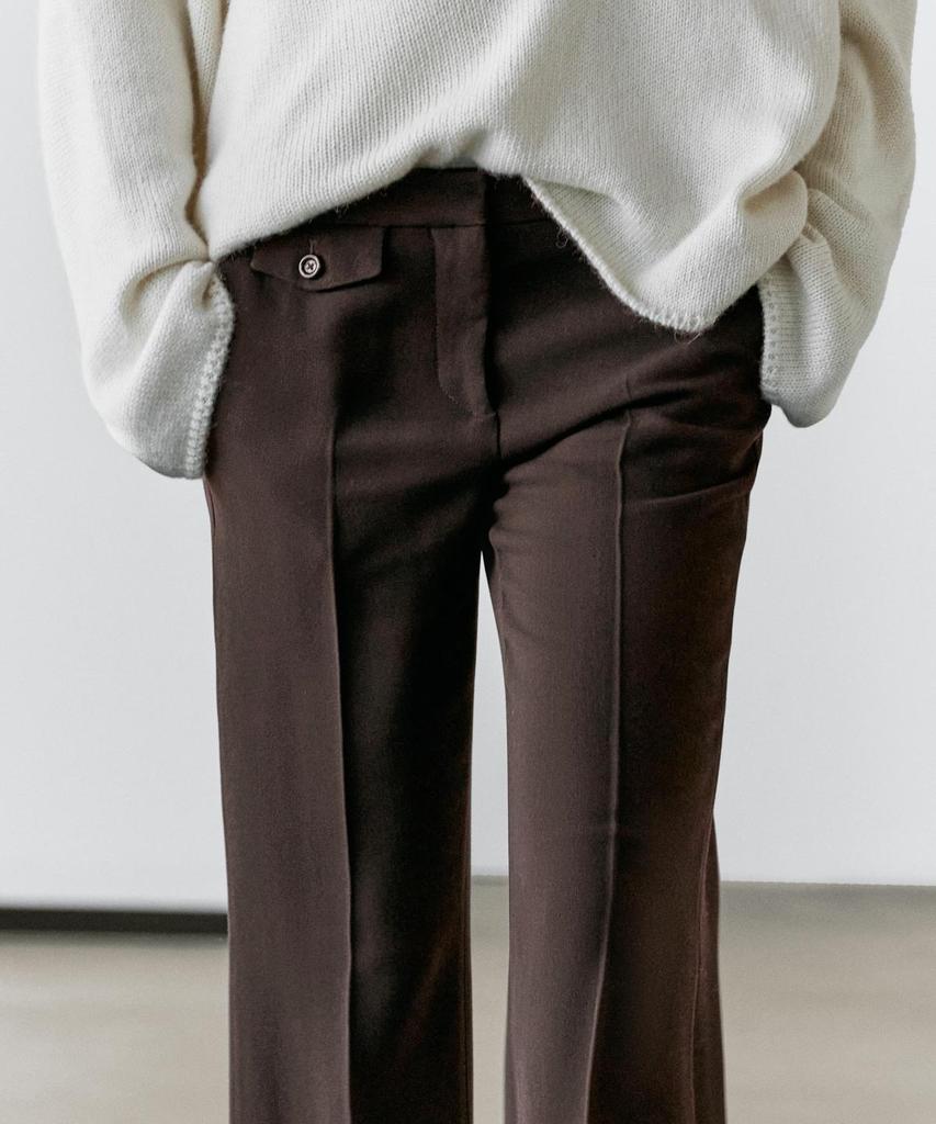 Masimodutti Pocket Detail Bell-Bottom Pants