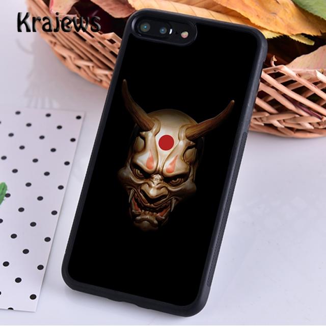 Krajews Japanese Oni Hannya Demon Mask Phone Case Cover For iPhone 17 Air 16 15 14 Plus 11 12 13 Pro Max Fundas