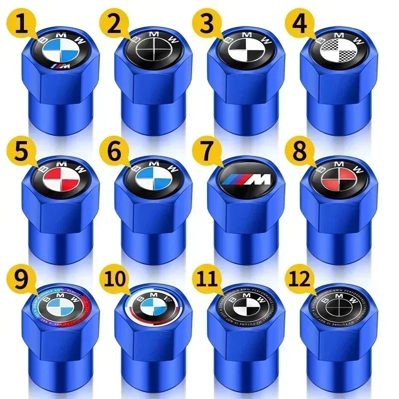 4 ks kovové krytky ventilků kol pro auto, šestihranné kryty stonků ventilků pro BMW M E87 E30 E46 E28 E34 E39 E60 F02 F18 F35 G20 G03 F10 E93 F20