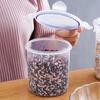 Céréales en vrac hermétiques de pot en plastique cylindrique de nourriture scellée par nourriture transparente étanche à l'humidité
