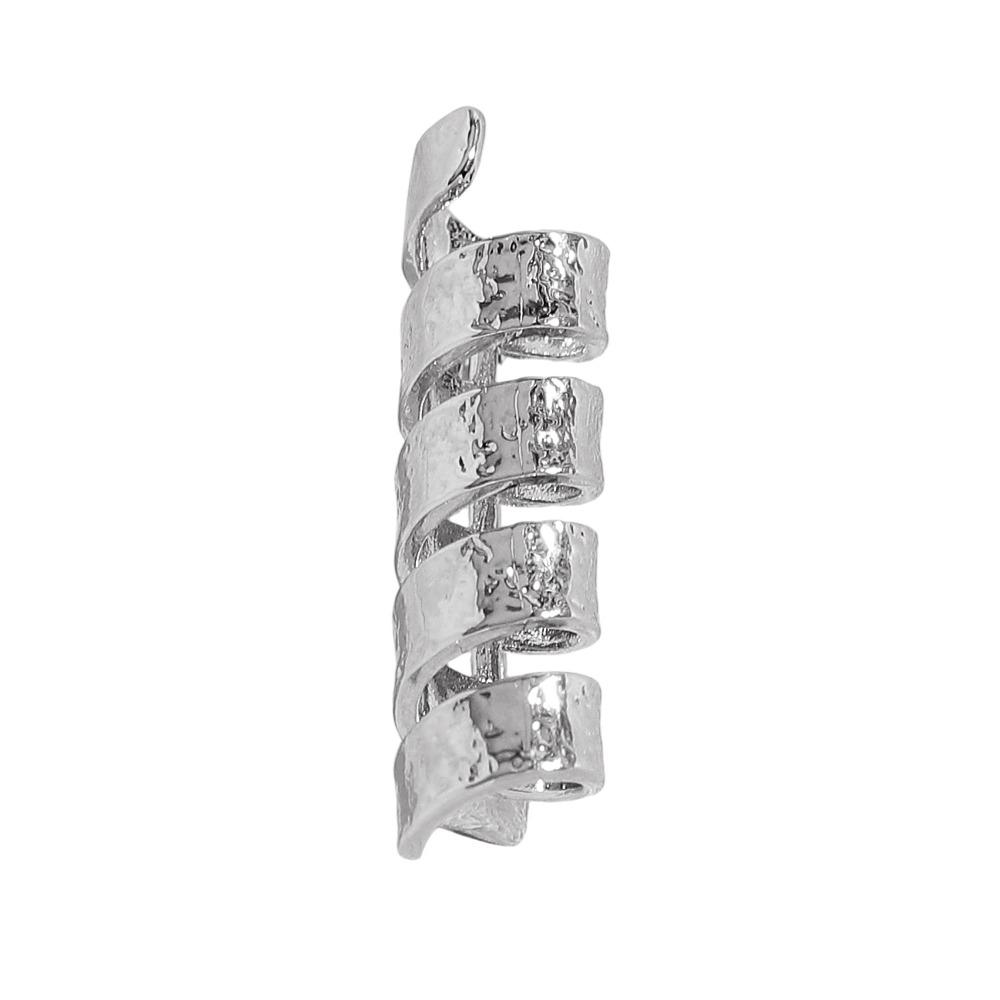 Silver Flower Stem Brooch Pin Spiral Design Corsage Stem Clip New Boutonniere Holder Suit Jacket