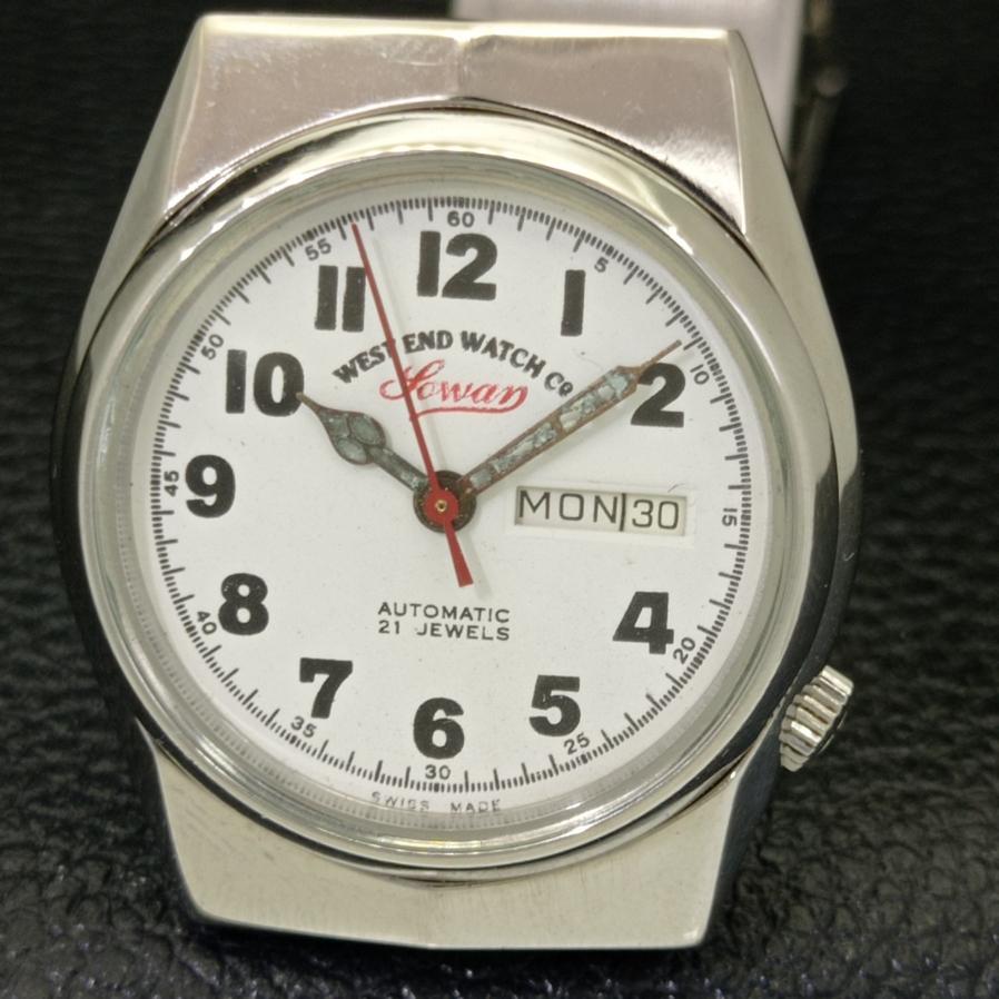 USED WEST END WATCH CO AUTOMATIC 2688 SWISS BOY WHITE DIAL WATCH A427749-2 R1054-a427749
