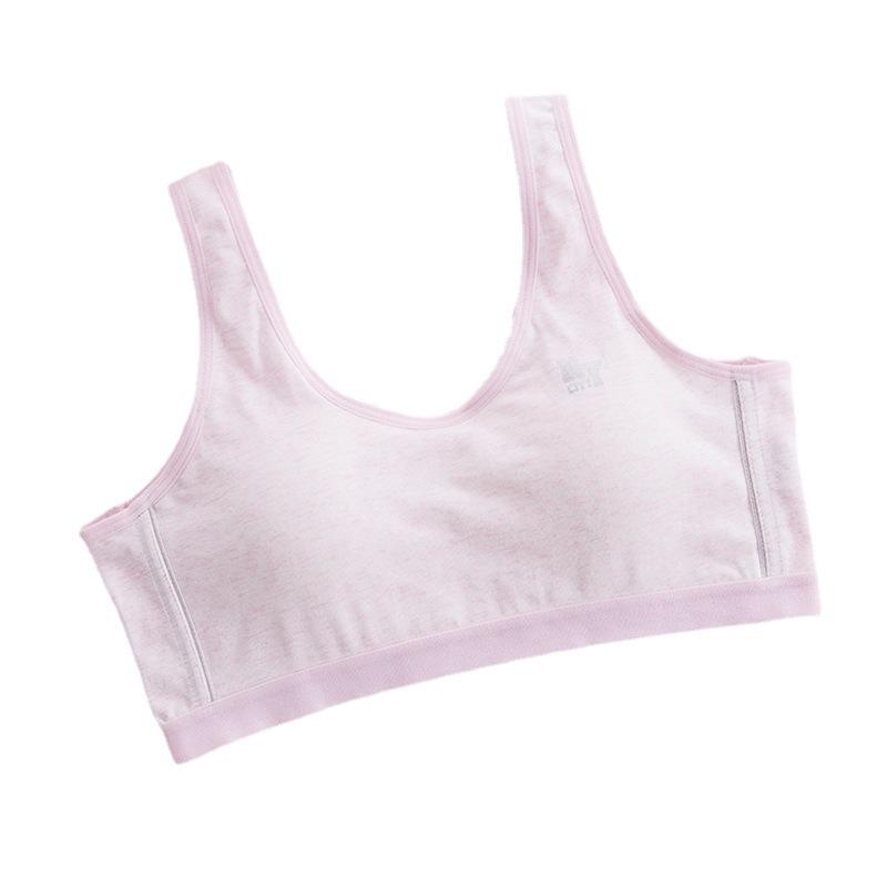 Color Cotton Pure Cotton Developmental Training Vest for 10 Years Old Primary School Girls Soft Daily Inner Undergarment for Puberty Kids