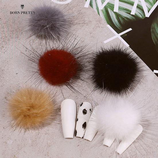 

Пушистые плюшевые ногти Украшения Бал DIY Красивый маникюр