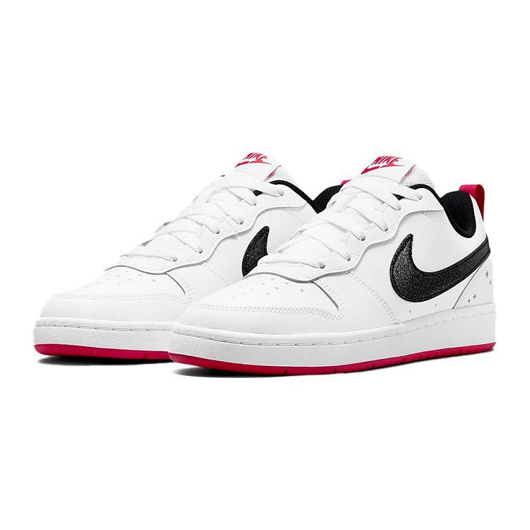 Nike Court Borough Low 2 SE GS White Very Berry Kids Sneakers Black DM0110-100