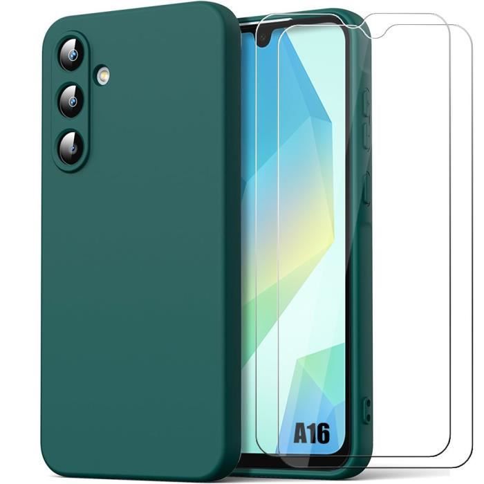 Coque Silicone - Booling - pour Samsung Galaxy A16 5G - Ultra Slim - Souple - Vert Nuit
