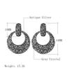 Women's Elegant Geometric Black-Plated Crystal Jewelry