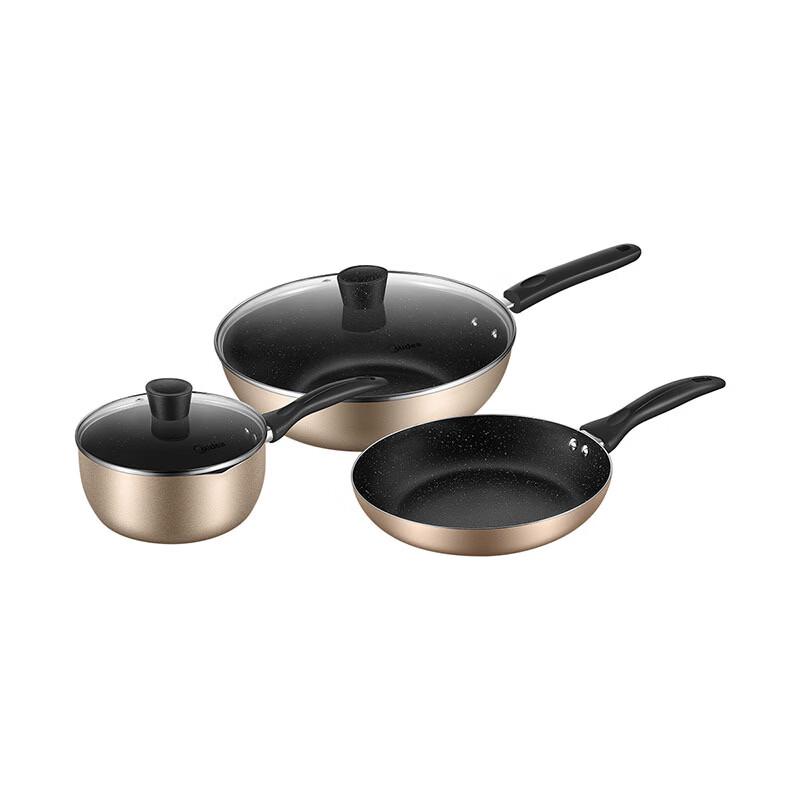 Midea Non-stick Aluminum Wok 3-Piece Set