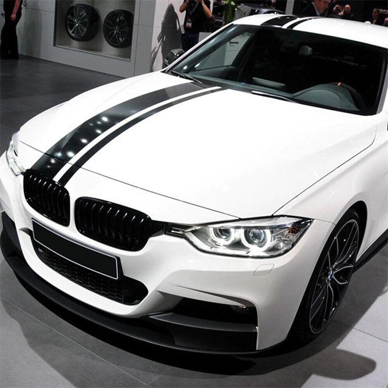 Faixas Universais para Carro Adesivos de Rali Decalque Esportivo de Corrida para Capô Capô Teto Acessórios para Carro Adesivos Decorativos