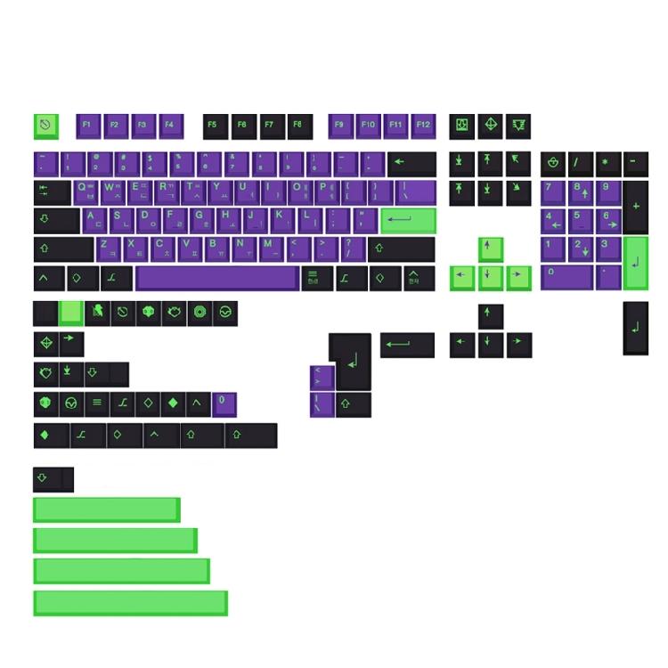 PBT Dye Sub Keycaps 146pcs Cherry Profile EVA Keycap Set for Gaming Mechanical