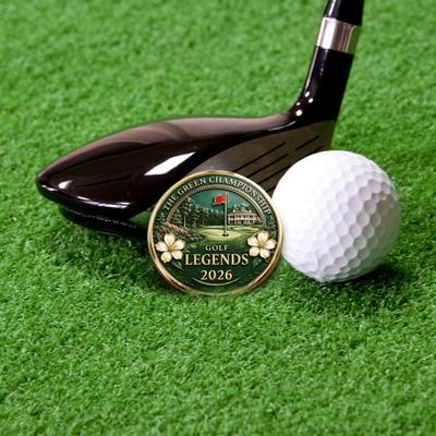 Golf 2026 Commemorative Coin Collectible Challenge Coin Golf Metal Keepsake Token for Golf Lovers Sports Collectors