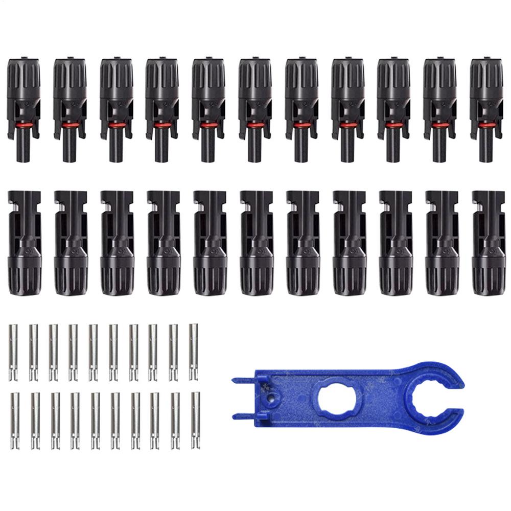 

10Pair MC4 Photovoltaic Solar Connectors Efficiency Waterproof Male And Female Wire Cable Connector For Solar Cable Home Outdoor