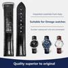 [Nywing] Watch Band Omega Strap Omega 19mm 20mm 21mm 22mm D Buckle Genuine Leather Crocodile Patt...