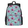 Gold Chains Backpack Teen Palm Leaf Print Large Backpacks Polyester Funny School Bags Camping Colorful Rucksack