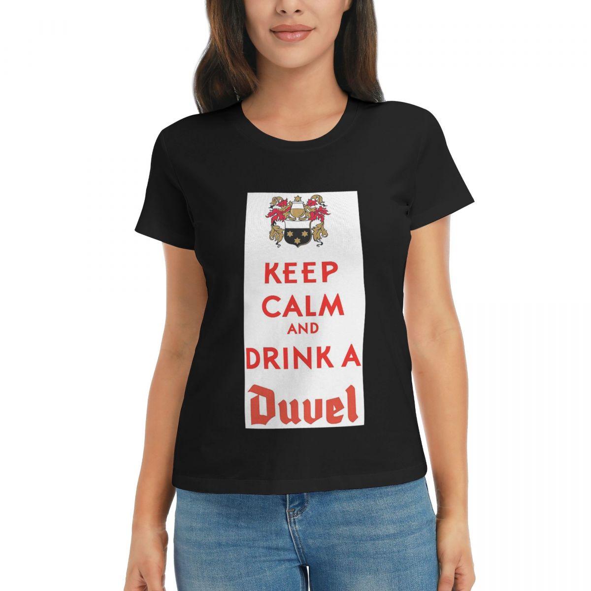 

Women TShirt Custom Duvels Logo Summer Short Sleeve Tees ONeck Cotton T Shirts Clothes Tops Streetwear 4XL