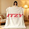 Music I-ITZY Throw High-Density Short Plush Blanket Soft Skin-Friendly for Sofa Nap Air-Conditioned Room