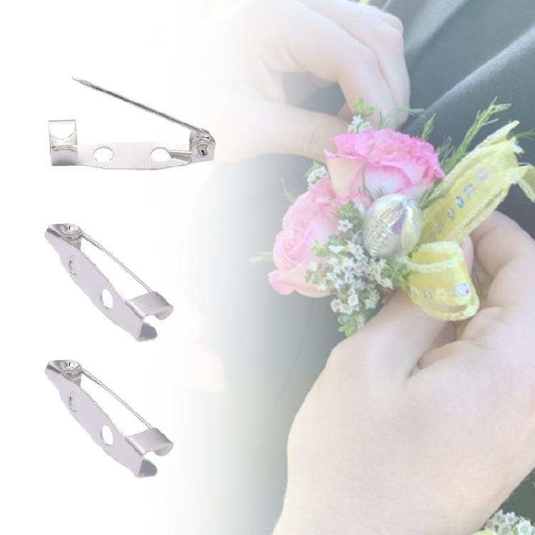50Pieces Safety Bar Pins Secure Back Clasp with Easy Sewing Holes For Craft Project Sewing And Creative Accessories Kits