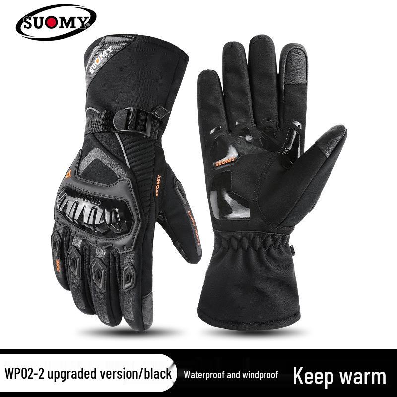 Suomy Waterproof Winter Motorcycle Gloves - Windproof, Touchscreen Compatible, Protective for Men XL