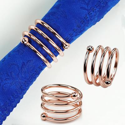 Yousheng 8 ks kroužků na ubrousky, kulaté kovové držáky na ubrousky, jarní design, opakovaně použitelné kroužky na ubrousky pro prostírání, svatební večeři, večírek