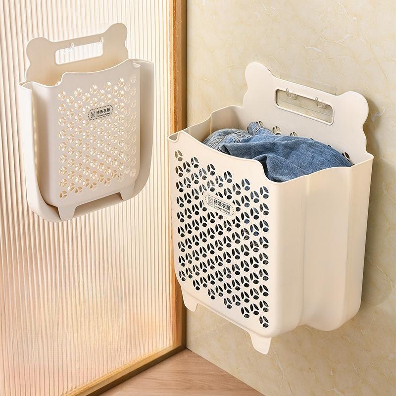 A Household Wall-mounted Dirty Clothes Basket, An Integrated Dirty Clothes Storage Basket, A Foldable Dirty Clothes Basket for The Bathroom
