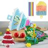 Sensory Fidget Toys Silicone Sensory Toy Portable Christmas Sensory Activity Board Set Ice Sticks Shape Kids Busy Board