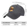 Lakeside Scenery Print Washed Denim Baseball Cap Adjustable Casual Outdoor Sun Hat